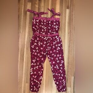 Ulla Johnson Girls Sleeveless Printed Jumpsuit